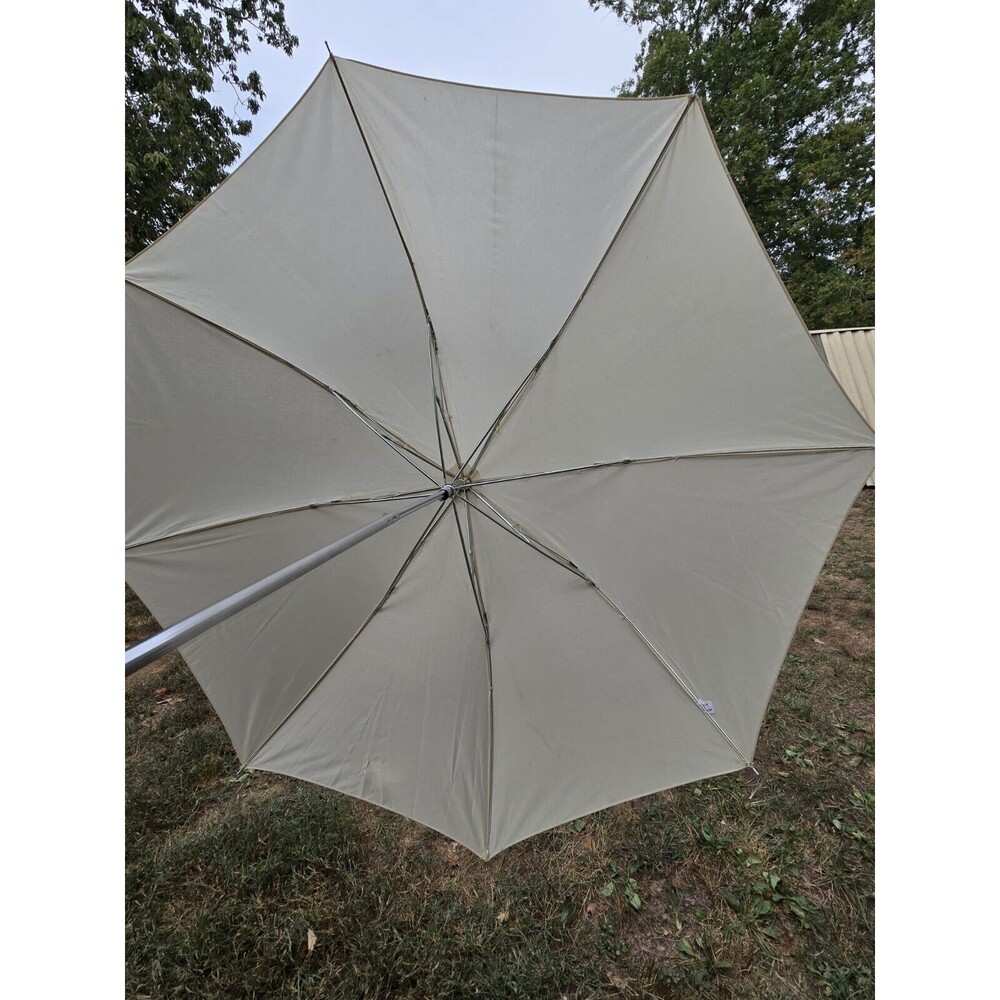Vintage Shaw Full Size Rain / Sun Umbrella Cream Classic - Picture 7 of 14